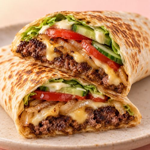Smash burger tortilla